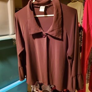 Vintage quarter ruffle sleeve top